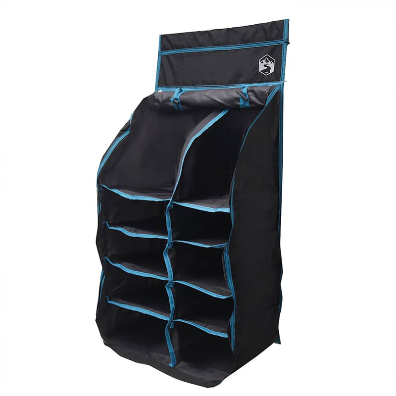 Afbeelding laden in galerijviewer, Vidaxl hangende tent organizer 10 vakken zwart 40,5 x 25 x 80 cm
