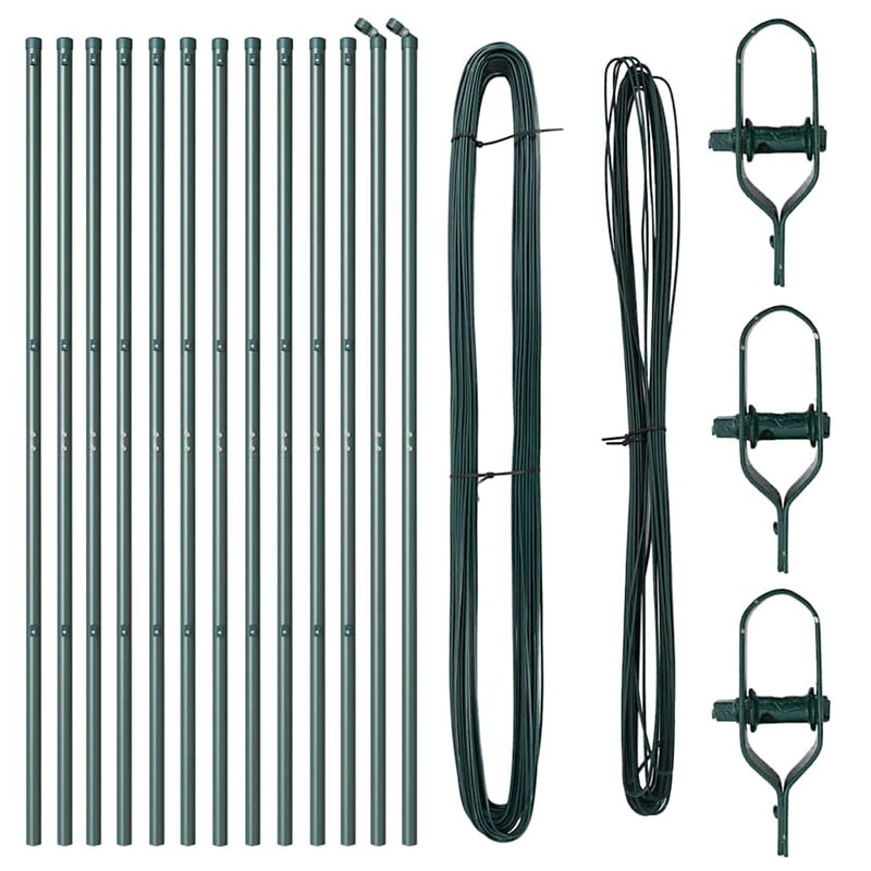 Afbeelding laden in galerijviewer, Vidaxl afrasteringspaal 13 pcs groen staal