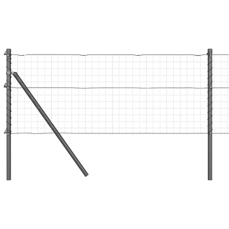 Afbeelding laden in galerijviewer, Vidaxl afrasteringspaal 7 pcs grijs staal