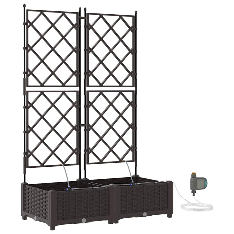 Afbeelding laden in galerijviewer, Vidaxl tuin bloempot 2 pcs bruin staal