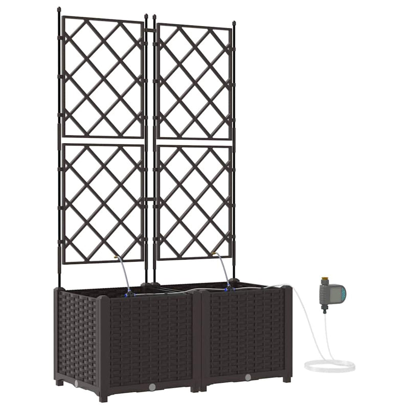 Afbeelding laden in galerijviewer, Vidaxl tuin bloempot 2 pcs bruin staal