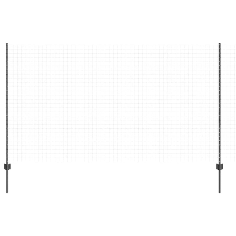 Afbeelding laden in galerijviewer, Vidaxl afrasteringspaal 5 pcs grijs 140 cm staal