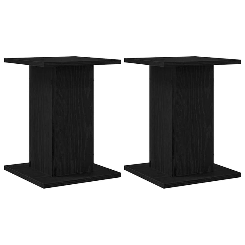 Afbeelding laden in galerijviewer, Vidaxl luidspreker standaards 2 pcs zwart eiken 30 x 30 x 40 cm