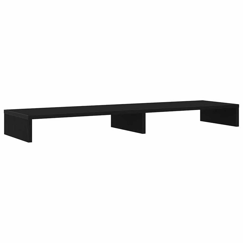 Afbeelding laden in galerijviewer, Vidaxl monitorstandaard zwart eiken 100x27x10 cm bewerkt hout