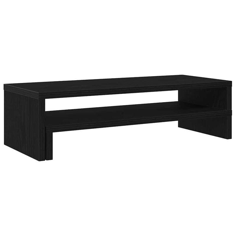 Afbeelding laden in galerijviewer, Vidaxl monitorstandaard zwart eiken 54x22x15 cm bewerkt hout