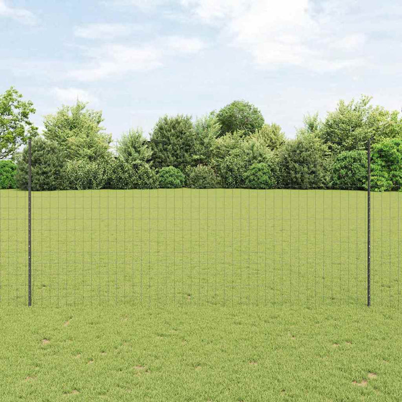 Afbeelding laden in galerijviewer, Vidaxl hek met paal grijs 1,6 x 10 m staal en pvc