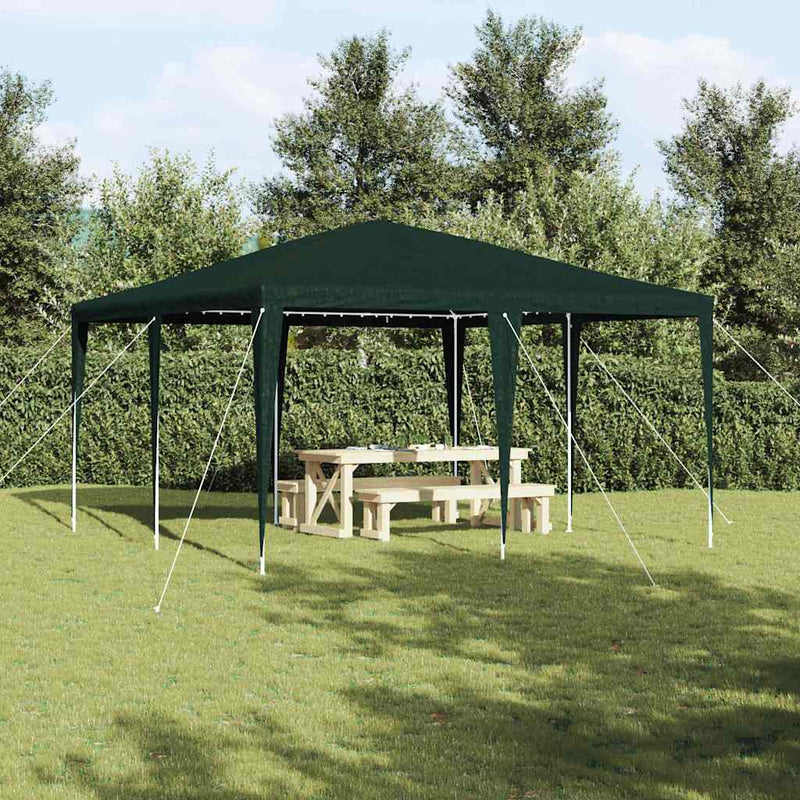 Afbeelding laden in galerijviewer, Vidaxl partytent groen 400 x 400 x 266 cm polyethyleen en staal