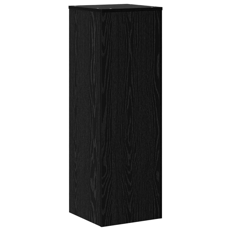 Afbeelding laden in galerijviewer, Vidaxl plantenstandaard zwart eiken 33 x 33 x 100 cm bewerkt hout