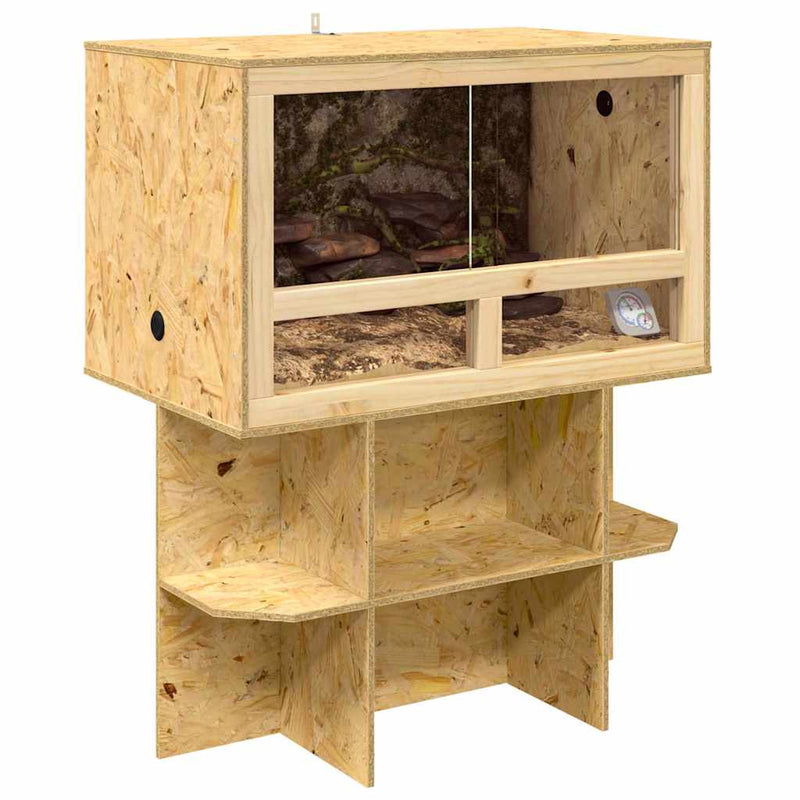 Afbeelding laden in galerijviewer, Vidaxl terrarium bruin 80 x 50 x 100 cm osb