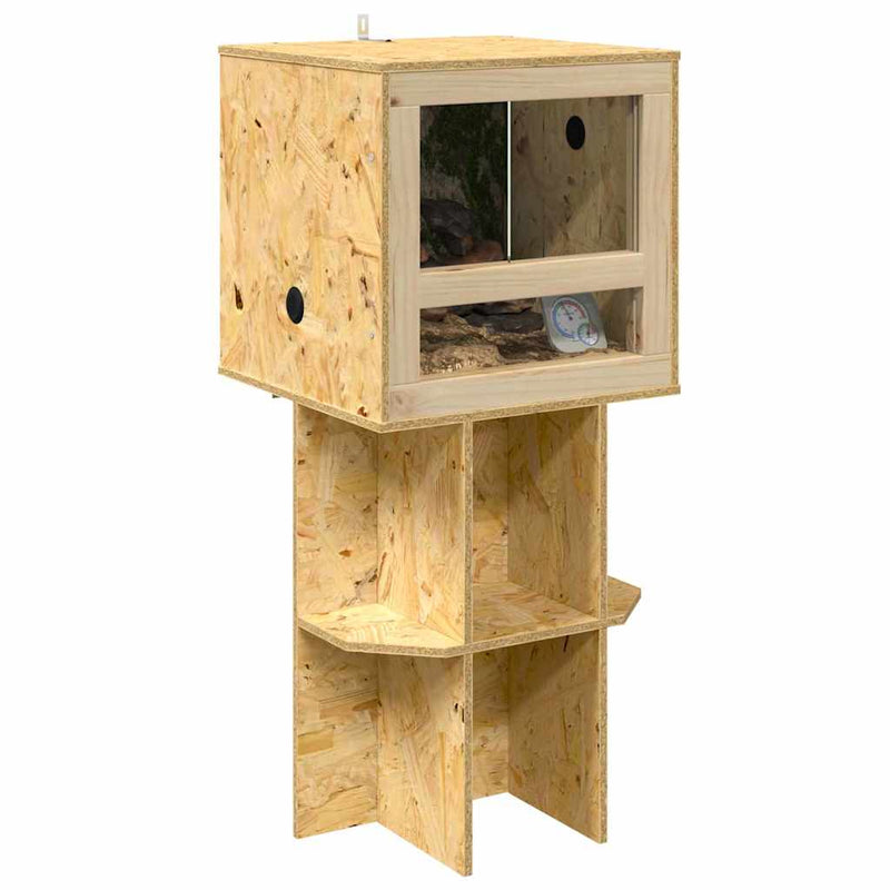 Afbeelding laden in galerijviewer, Vidaxl terrarium bruin 40 x 40 x 90 cm osb