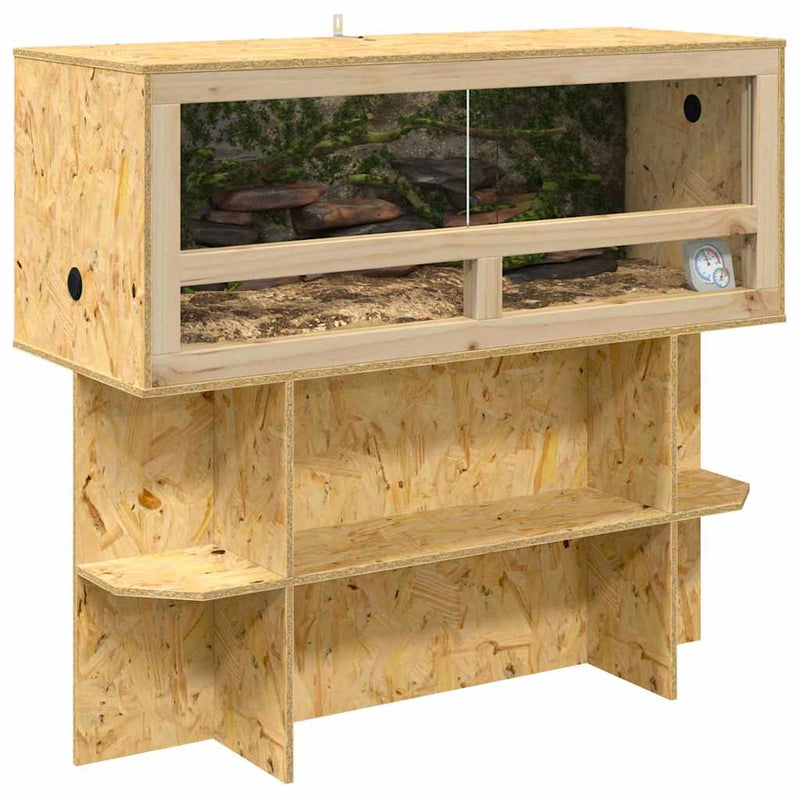 Afbeelding laden in galerijviewer, Vidaxl terrarium bruin 100 x 40 x 90 cm osb