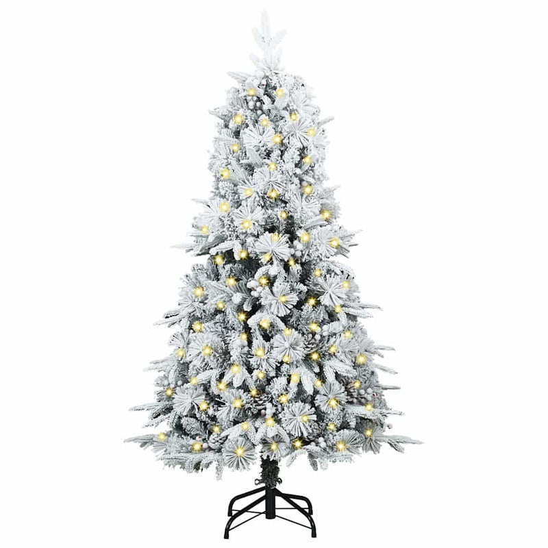 Afbeelding laden in galerijviewer, Vidaxl kunstmatige inklapbare kerstboom wit 150 cm pe en pvc