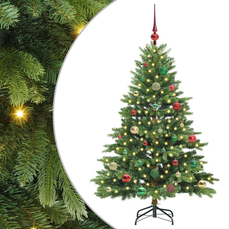 Afbeelding laden in galerijviewer, Vidaxl kunstkerstboom met 150 led met standaard groen 150 cm pe en pvc