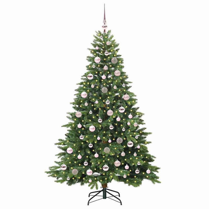 Afbeelding laden in galerijviewer, Vidaxl kunstkerstboom met 300 led met standaard groen 180 cm pe en pvc