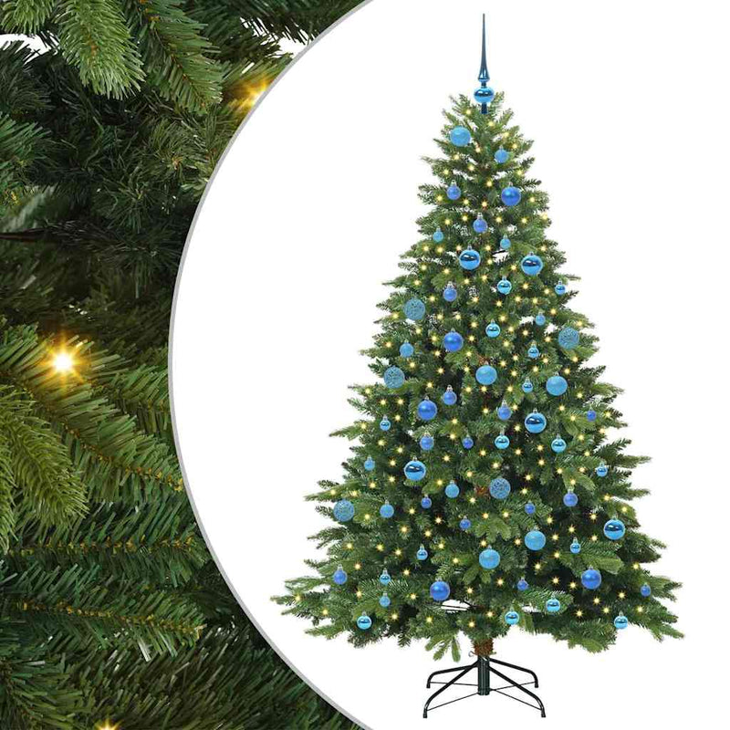 Afbeelding laden in galerijviewer, Vidaxl kunstkerstboom met 300 led met standaard groen 180 cm pe en pvc