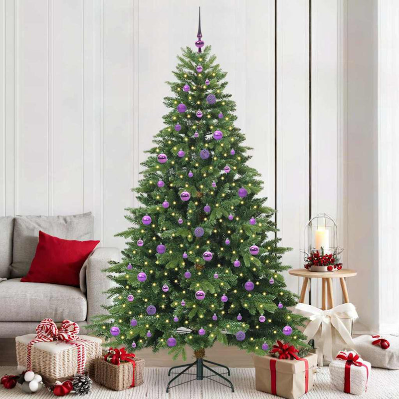 Afbeelding laden in galerijviewer, Vidaxl kunstkerstboom met 300 led met standaard groen 210 cm pe en pvc