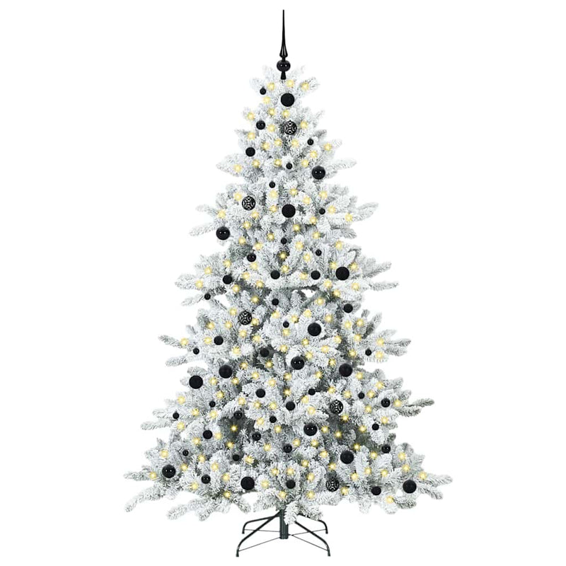 Afbeelding laden in galerijviewer, Vidaxl kunstmatige inklapbare kerstboom wit 210 cm pvc en staal