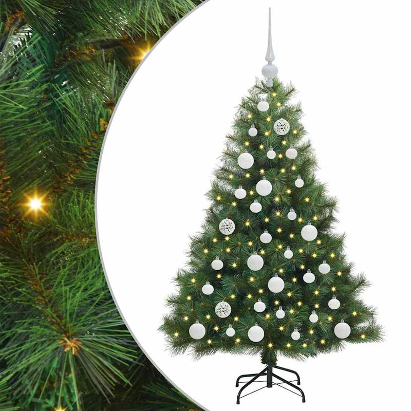 Afbeelding laden in galerijviewer, Vidaxl kunstkerstboom met 150 led met standaard groen 120 cm pe en pvc