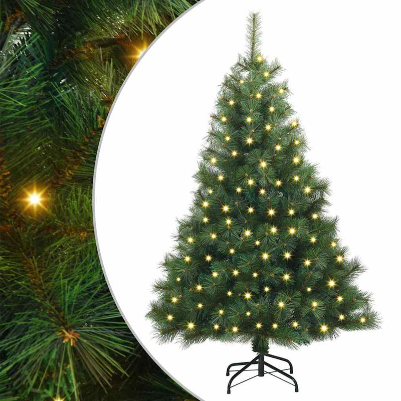 Afbeelding laden in galerijviewer, Vidaxl kunstkerstboom met 150 led met standaard groen 150 cm pe en pvc