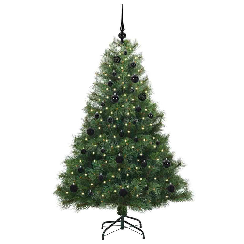 Afbeelding laden in galerijviewer, Vidaxl kunstkerstboom met 150 led met standaard groen 150 cm pe en pvc