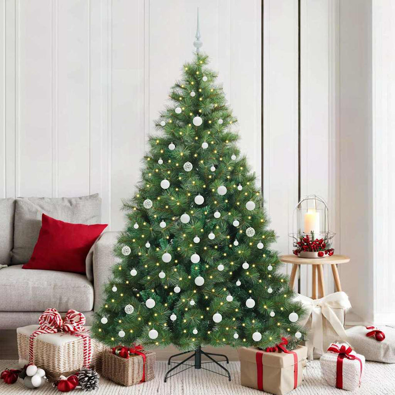 Afbeelding laden in galerijviewer, Vidaxl kunstkerstboom met 300 led met standaard groen 180 cm pe en pvc