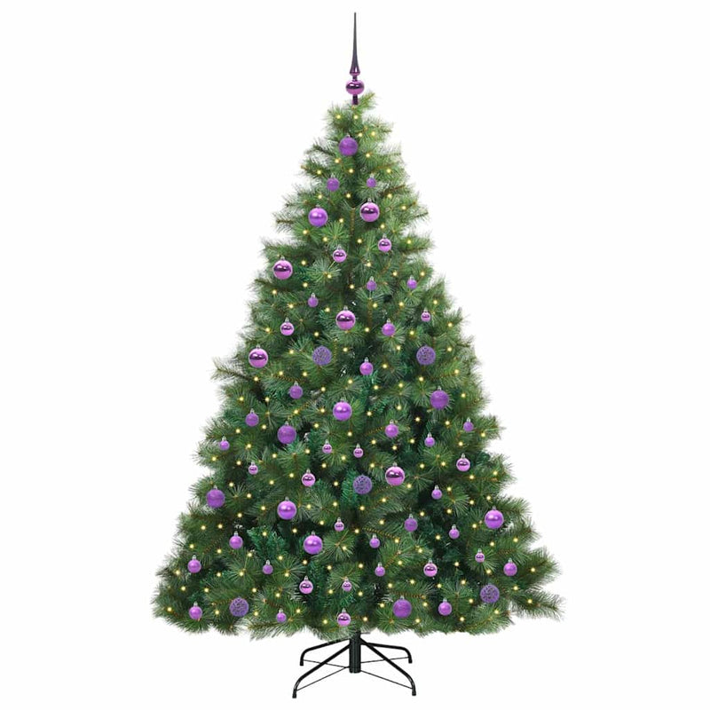 Afbeelding laden in galerijviewer, Vidaxl kunstkerstboom met 300 led met standaard groen 180 cm pe en pvc