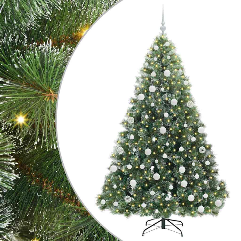 Afbeelding laden in galerijviewer, Vidaxl kunstkerstboom met 300 led met standaard groen 180 cm pe en pvc