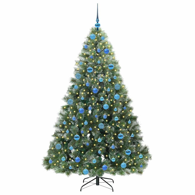 Afbeelding laden in galerijviewer, Vidaxl kunstkerstboom met 300 led met standaard groen 180 cm pe en pvc