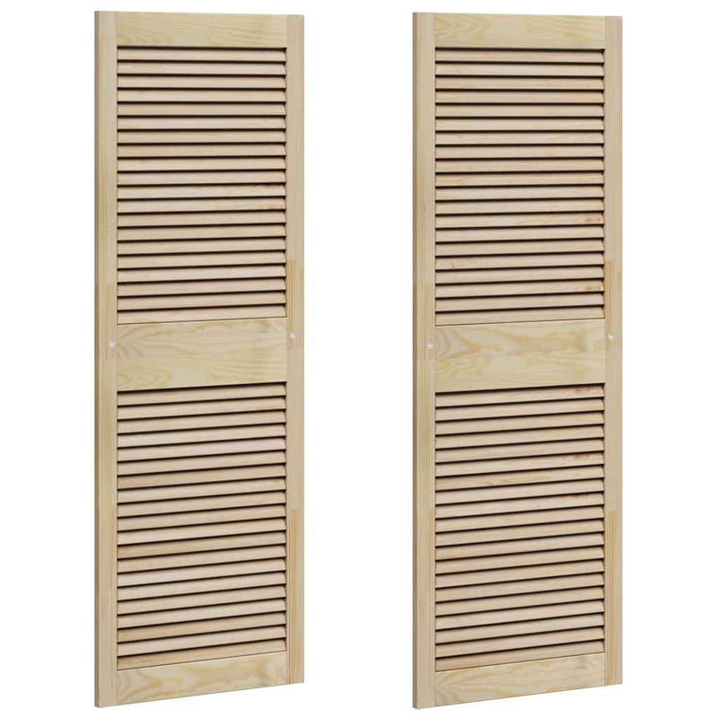 Afbeelding laden in galerijviewer, Vidaxl kastdeur 2 pcs naturel 49,5 x 2,1 x 140,5 cm massief grenenhout