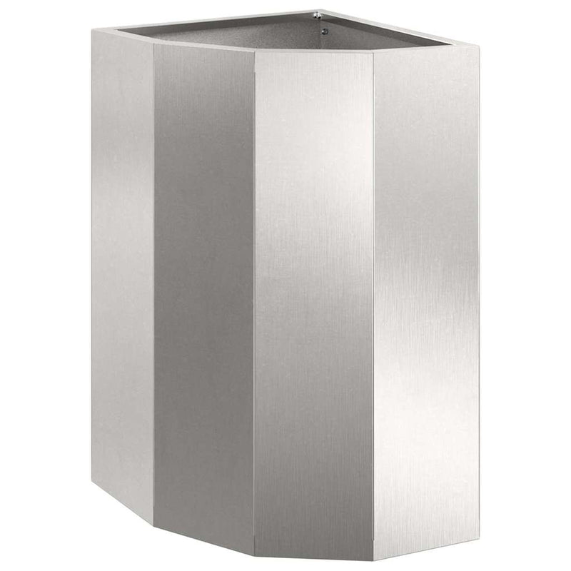 Afbeelding laden in galerijviewer, Vidaxl hoek plantbak zilver 30 x 30 x 50 cm roestvrij staal