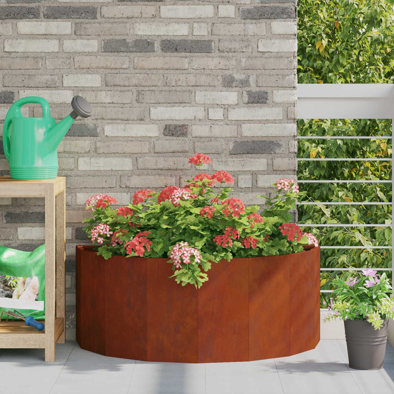 Afbeelding laden in galerijviewer, Vidaxl plantenbak roestig 90 x 45 x 35 cm cortenstaal