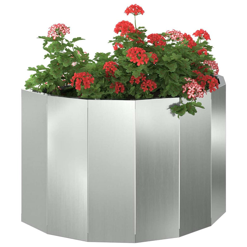 Afbeelding laden in galerijviewer, Vidaxl plantenbak zilver 60 x 30 x 35 cm gegalvaniseerd staal