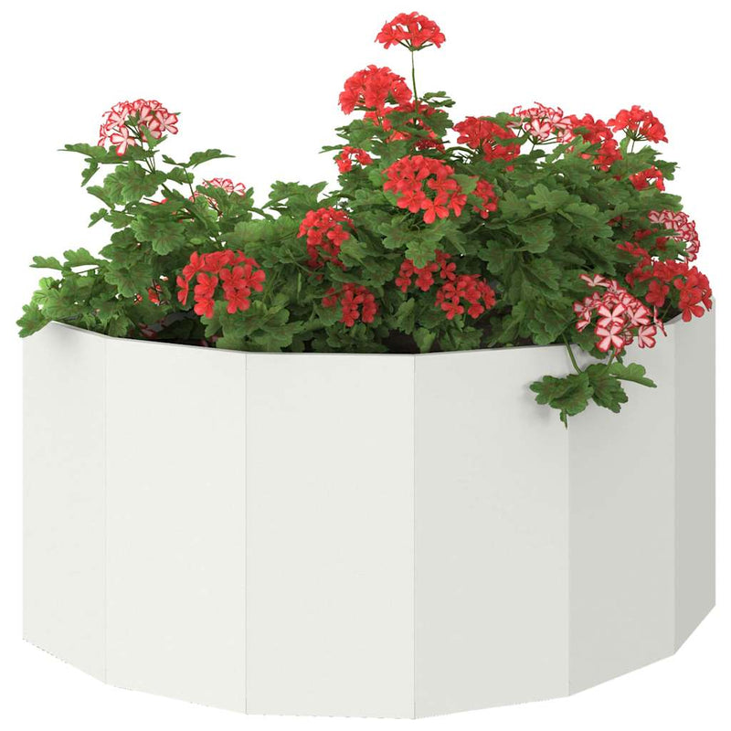 Afbeelding laden in galerijviewer, Vidaxl plantenbak wit 120 x 60 x 50 cm staal