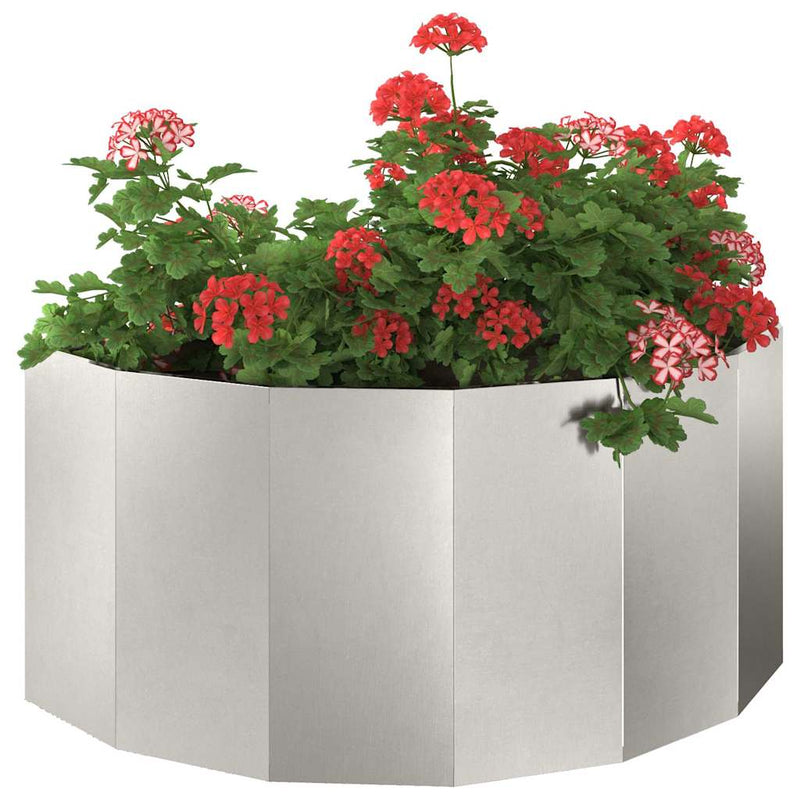 Afbeelding laden in galerijviewer, Vidaxl plantenbak zilver 120 x 60 x 50 cm roestvrij staal