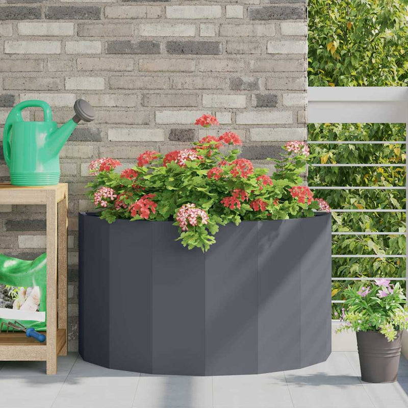 Afbeelding laden in galerijviewer, Vidaxl plantenbak antraciet 90 x 45 x 50 cm staal