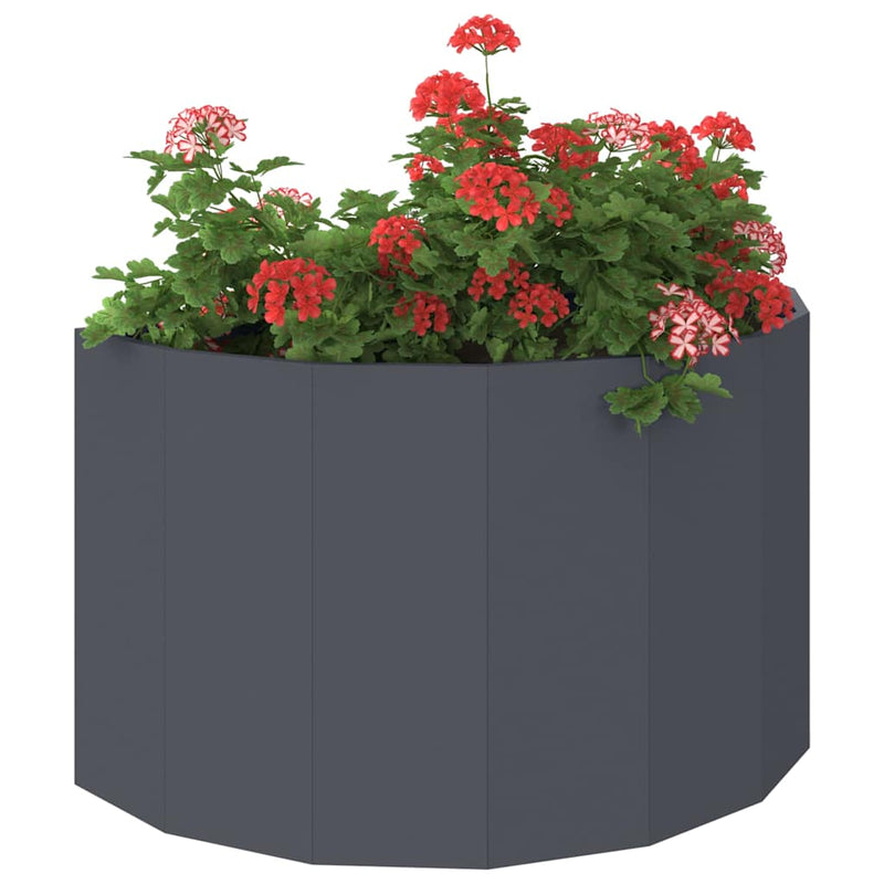 Afbeelding laden in galerijviewer, Vidaxl plantenbak antraciet 90 x 45 x 50 cm staal