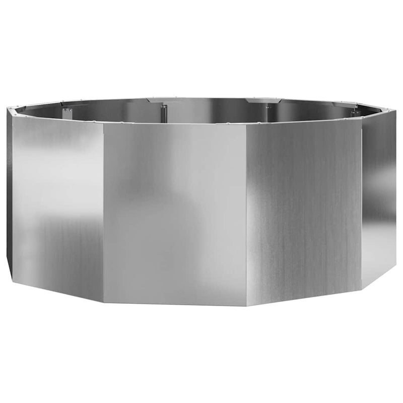Afbeelding laden in galerijviewer, Vidaxl plantenbak zilver 90 x 90 x 35 cm gegalvaniseerd staal