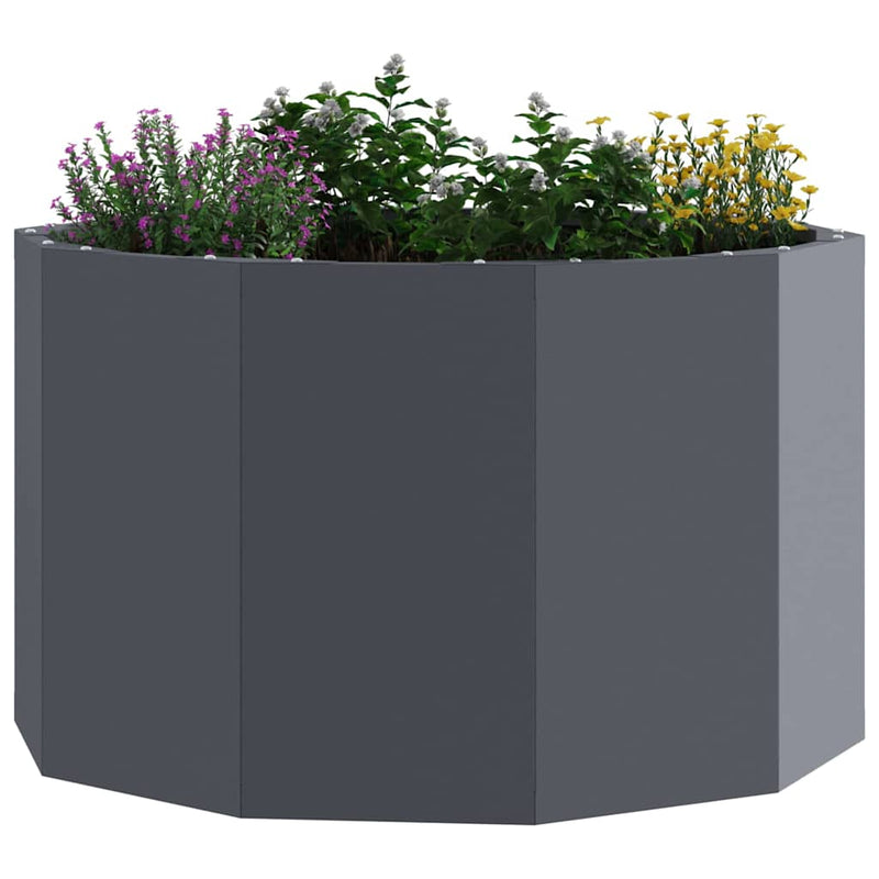 Afbeelding laden in galerijviewer, Vidaxl plantenbak antraciet 60 x 60 x 35 cm staal