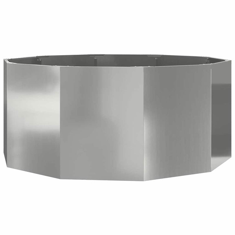 Afbeelding laden in galerijviewer, Vidaxl plantenbak zilver 120 x 120 x 50 cm gegalvaniseerd staal