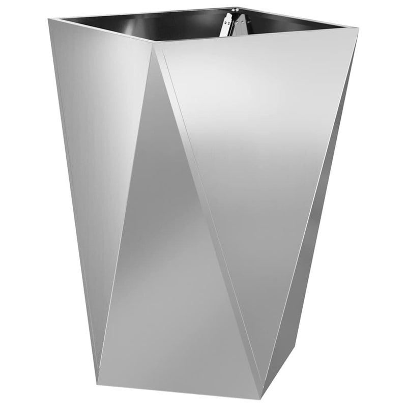 Afbeelding laden in galerijviewer, Vidaxl plantenbak zilver 50 x 50 x 75 cm gegalvaniseerd staal