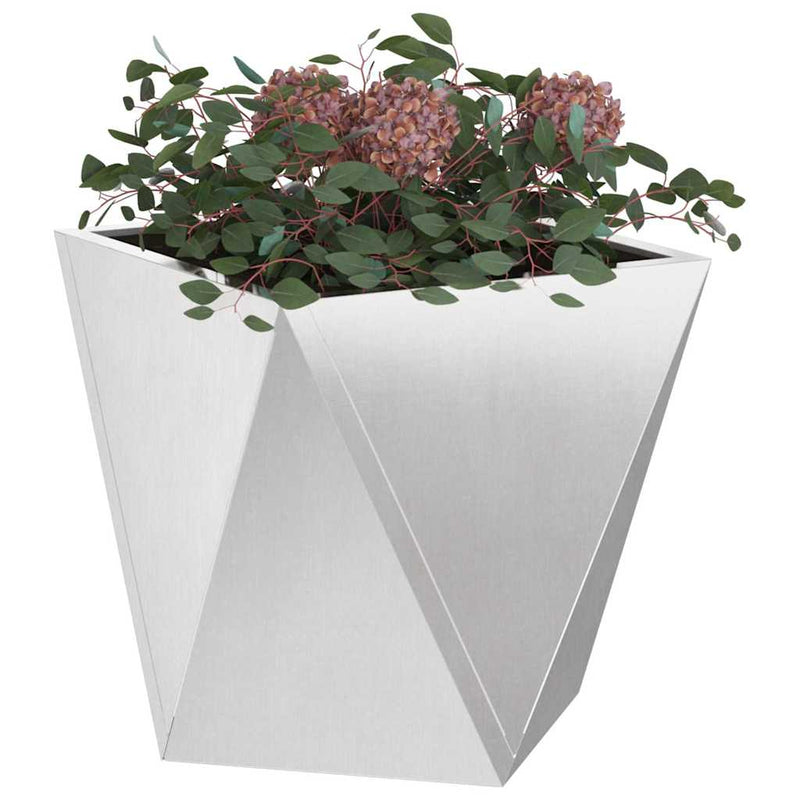 Afbeelding laden in galerijviewer, Vidaxl plantenbak 2 pcs zilver 30 x 30 x 30 cm roestvrij staal