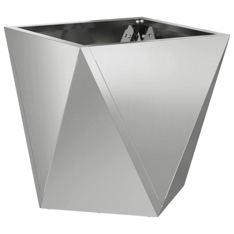 Afbeelding laden in galerijviewer, Vidaxl plantenbak zilver 30 x 30 x 30 cm gegalvaniseerd staal