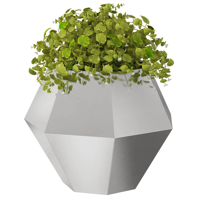 Afbeelding laden in galerijviewer, Vidaxl plantenbak 2 pcs zilver 75 x 75 x 60 cm roestvrij staal
