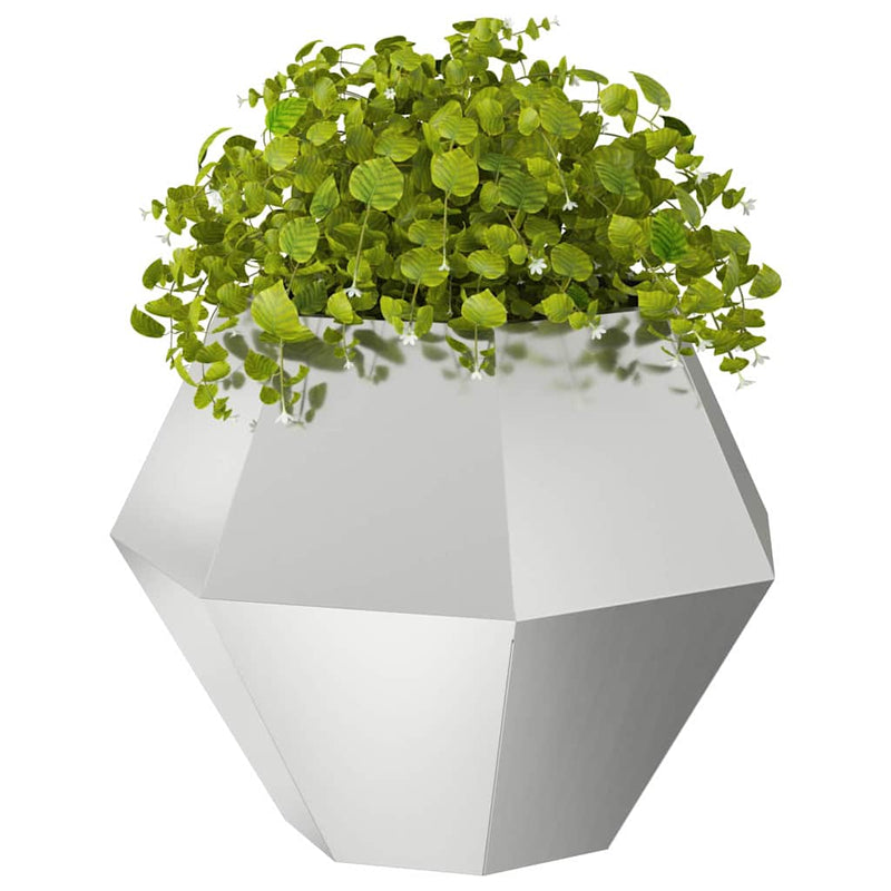 Afbeelding laden in galerijviewer, Vidaxl plantenbak zilver 75 x 75 x 60 cm gegalvaniseerd staal