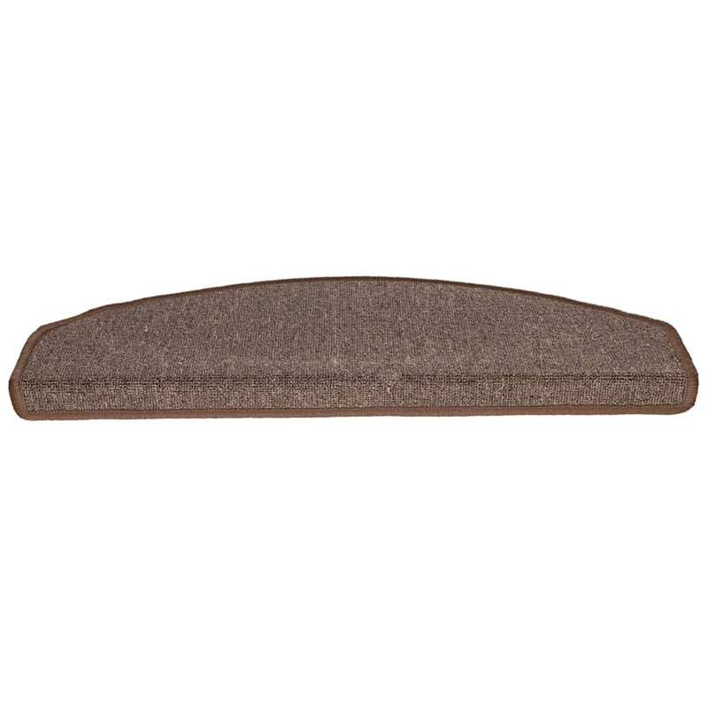 Afbeelding laden in galerijviewer, Vidaxl trapmatten 30 st 65x24x4 cm koffiebruin halfrond groot