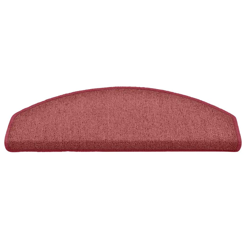 Afbeelding laden in galerijviewer, Vidaxl trapmatten 30 st 65x24x4 cm bordeaux halfrond groot