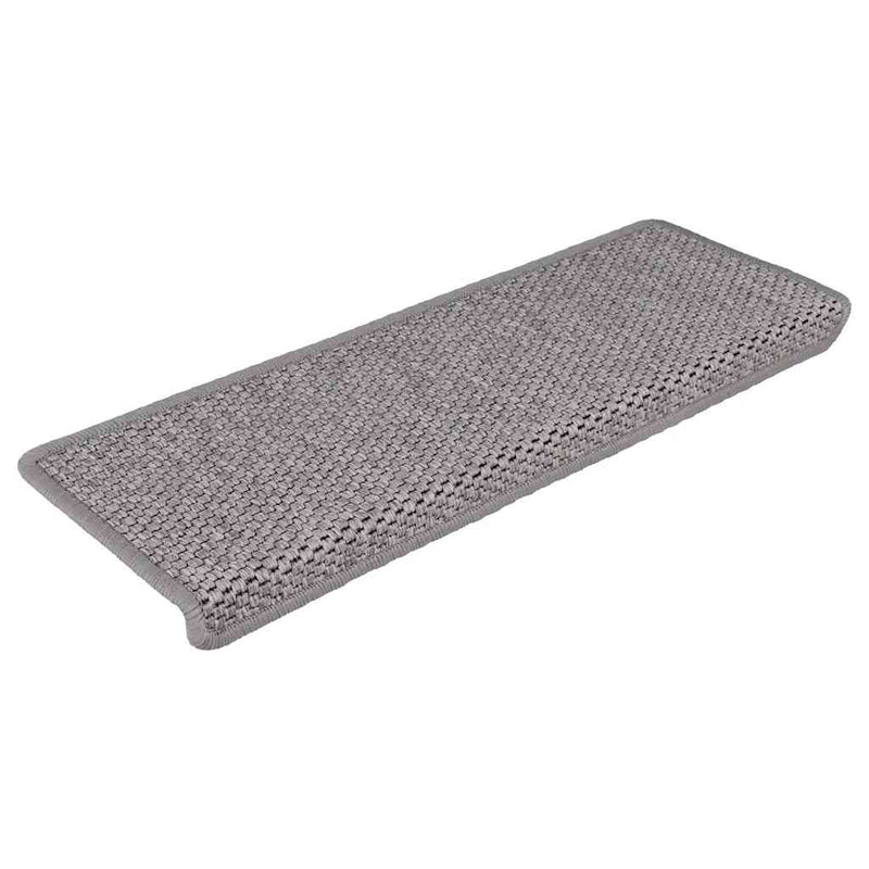 Afbeelding laden in galerijviewer, Vidaxl trapmatten zelfklevend sisal-look 30 st 65x21x4cm zilverkleurig