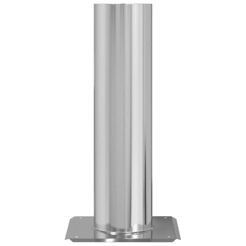 Afbeelding laden in galerijviewer, Vidaxl schouwkop verlenging zilver 24 x 24 x 50 cm roestvrij staal