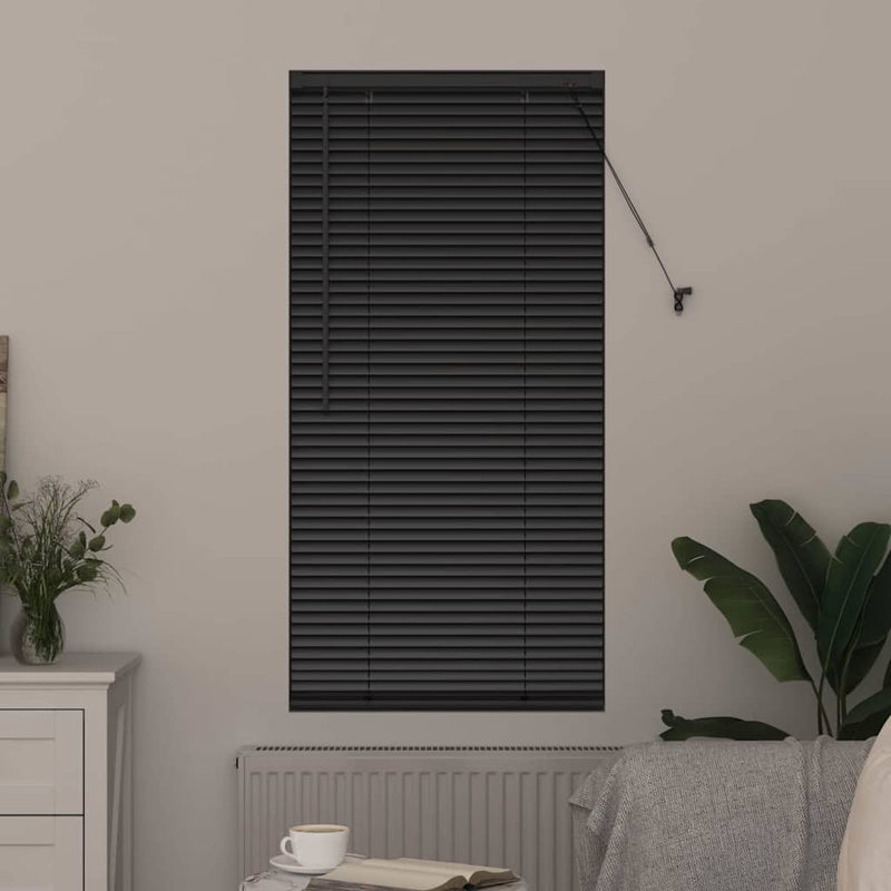 Afbeelding laden in galerijviewer, Vidaxl venetiaanse jaloezieën zwart 60 x 2,5 x 130 cm aluminium