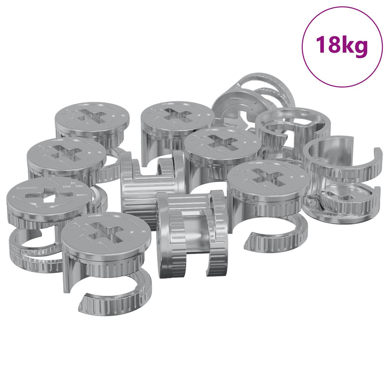 Afbeelding laden in galerijviewer, Vidaxl cam lock moeren 4000 pcs zilver staal